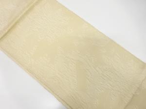 アンティーク　ふくれ織　花唐草模様織り出し全通袋帯(材料)